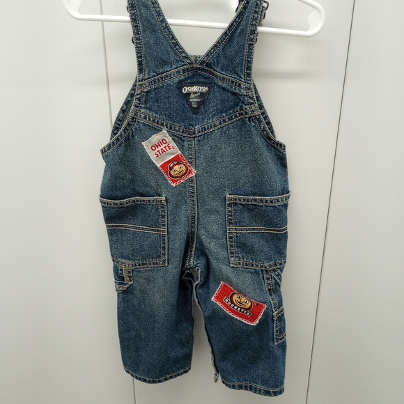 9mo.  Oshkosh overalls, Ohio State embellished - Picture 2 of 3